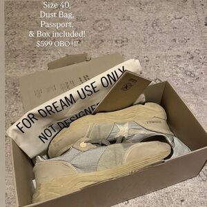 Golden Goose Running Star Sneakers SILVER/ ICE /BUTTERCREAM